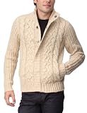 Tom Tailor Casual Bouclé Braided Cardigan - Gilet à Boutons Pression Et Torsades - Homme