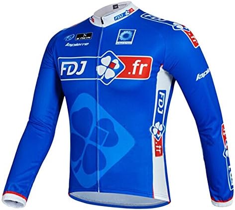Sport360 Autumn and Winter Long Sleeve Fleece Cycling Jersey Suit Mountain Bike Perspiration Breathable Riding Clothes Thermal Fleece Cycling Clothing Windproof Jersey