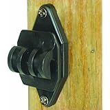 Field Guardian Wood Post Nail-On Insulator for Hi-Tensile, Black