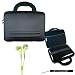 Sony DVPFX950 9-Inch Portable DVD Player Hard Nylon Traveling Case + Includes a eBigValue (TM) Determination Hand Strap Key Chain + Includes a Crystal Clear High Quality HD Noise Filter Earbuds Earphones Headphones 3.5mm Jack