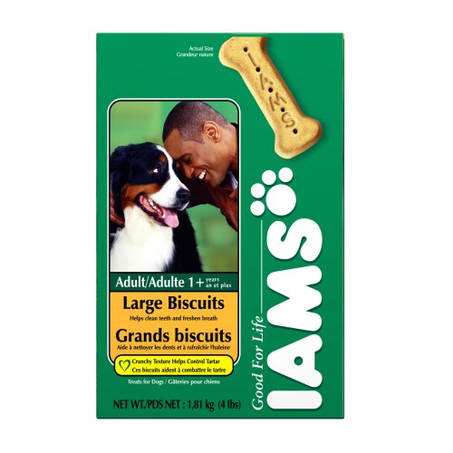 IAMS Original Formula Large Biscuits for Dogs, 4-Pound Boxes (Pack of 6)