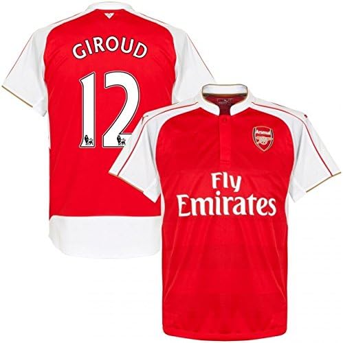 Giroud #12 Arsenal Home Kids Soccer Jersey Kit with Free Shorts Youth Sizes (Youth Medium: 8-10 years old)