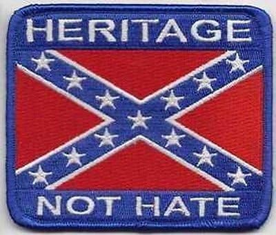 HERITAGE NOT HATE Confederate Southern REBEL Southern Biker Vest Patch PAT-0798