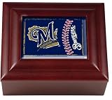 MLB Milwaukee Brewers Wood Keepsake Box