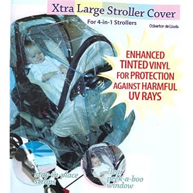 Tinted Rain & Wind Cover for Travel System Stroller - For Protection Against UV Rays
