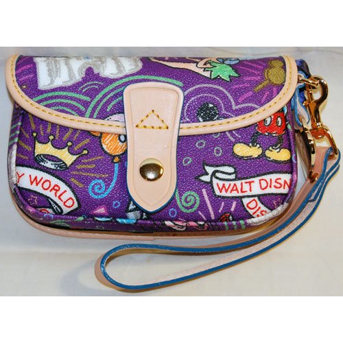 Disney Dooney & Bourke Sketch Wristlet Purse – Purple