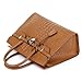 Vicenzo Aidos Gator Italian Leather Tote Handbag