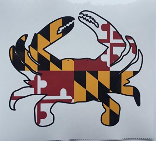 Maryland FLAG Blue Crab Car Refrigerator Large Outdoor Sticker 5.5" x 5"
