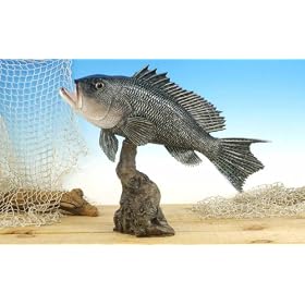 Land & Sea Sea Bass Fiberglass Statue
