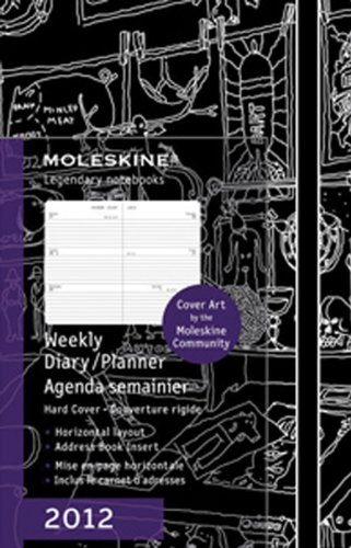 Moleskine 2012 12 Month Community Weekly Planner Horizontal Hard Cover Pocket (Mattias Adolfsson) (Moleskine Legendary Notebooks (Calendars))