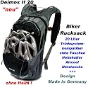 DEIMOS II 20L black RUCKSACK Trinksystem Multifunktion Biker 2013