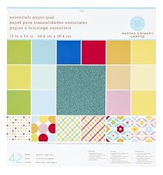 Martha Stewart Crafts Paper Pad, Brights, 12 by 12 inches, 42 Sheets