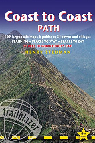 coast to coast path british walking guide planning places to stay places to eat includes 109 large scale