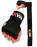 Foam padded inner glove with wrist wrap - blk/red - small