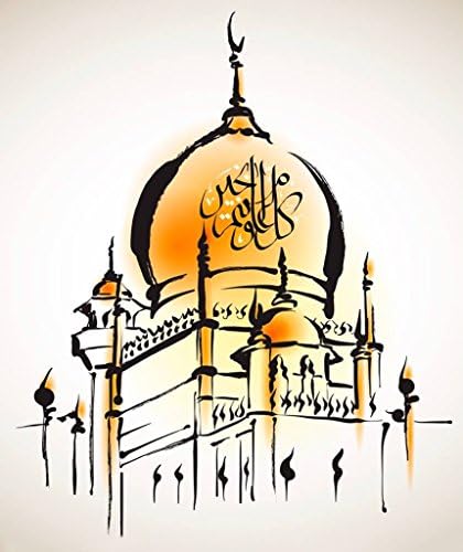 Printed Poster Wall Art Home Decor HD Prints Islamic Mosque Oil Painting on Canvas Eid Mubarak Muslim Islam Arabic Art Home Deco