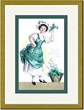 IMAGE OF Gold Framed/Matted Print 17x23, Shamrocks For You