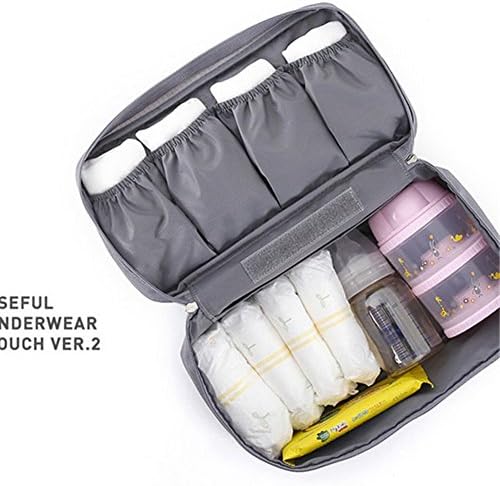 Equal Sign Portable Travel Drawer Dividers Closet Organizers Bra Underwear Storage Bag,Waterproof bag (gray)
