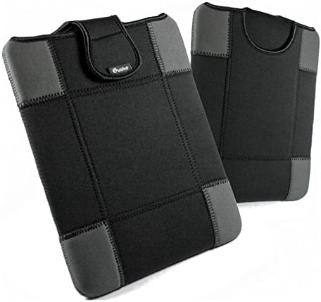 E-volve E-Glove Neoprene Sleeve Case Cover & Cable Pouch for All 13.2" Screen Notebooks / Laptops (Including 13" MacBook Air / Pro) - Grey/Black