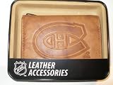 Montreal Canadiens Pecan Leather Embossed Trifold Wallet