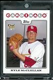 2008 Topps # 533 Kyle McClellan RC - Rookie Card - St. Louis Cardinals - MLB Baseball Trading Card in a Protective Screw Down Display Case