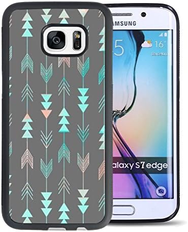 SSCase design Aztec Arrows Framed Art Print Soft Plastic Protected Case for Samsung Galaxy S7 Edge - Black