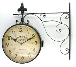 London Bridge Double Sided Wall Clock Metal