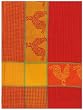 Waffle Weave 100% Cotton Rooster Orange Dishtowel 18" X 28" Set / 6
