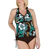 Women's Plus Size Mossimo Black: Swimwear - Jungle Rose