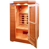Fiji 2 Person Deluxe Far Infrared Sauna 5 Ceramic Heaters, Cd Player AM-FM Stereo , Beautiful Outside & Inside Lamp, Soft Control