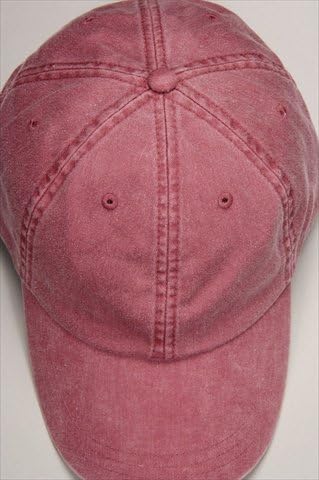 Adams Optimum Pigment Dyed Twill Cap (Nautical Red) (ALL)