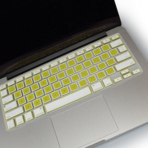 LIPPO Ultra Thin Silicone Gel Backlight Keyboard Cover Keyboard Skin for MacBook Air 13" Macbook Pro 13" (Bud Green)