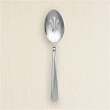 LENOX FLATWARE PEARL PLATINUM SATIN PIERCED TABLESPOONS