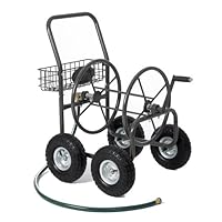 Liberty Garden Products 840-1 Residential Grade 4-Wheel Garden Hose Reel Cart with 250-Foot-Hose Capacity