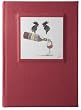 Bottiglia Genuine Italian Leather Wine Journal, Steamed Off Label Area, Hand Painted Art, Gift Boxed, 7x10"