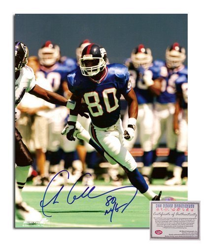 Chris Calloway NFL New York Giants Hand Signed 8x10 Photograph Blue Jersey