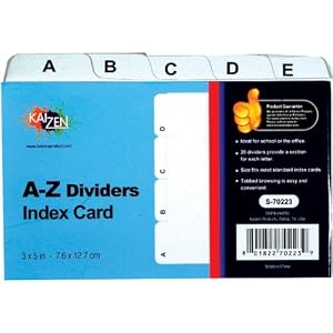 Index Card Divider A-Z 3X5"