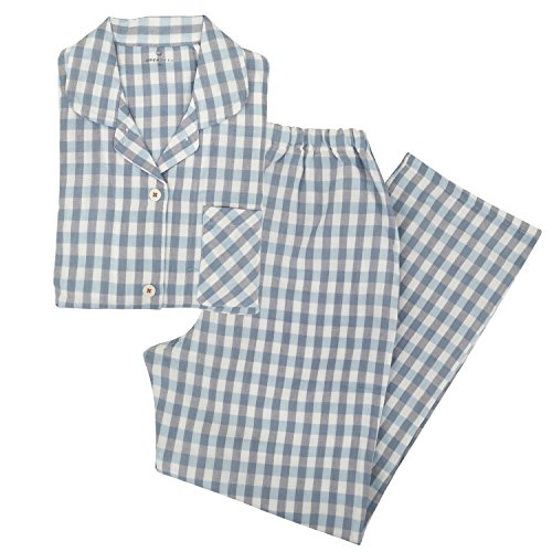 (セシール)cecile 二重ガーゼ格子シャツ レディスパジャマ