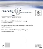 Brand New Box of 5 ConvaTec #403708 Aquacel® AG Hydrofiber® Silver 4x4 Dressings