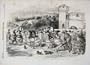 1856 Its Raining Ladies Dogs Run For Cover Old Print