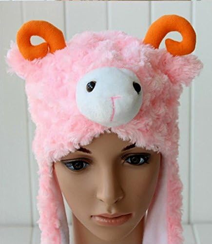 Pink Sheep Animal Plush Hat