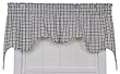 Ellis Curtain Bristol Collection Two-Tone Plaid Empress 2-Piece Lined Swag Curtain Set, Blue