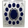 Silver Colour 'My First Year' Baby Multi-Photo Frame holds 13 Photos