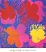 (36x40) Andy Warhol Flowers 1964 Red Yellow Orange on Blue Art Print Poster