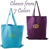 Colorful Personalized Monogrammed Tote Bags