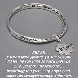 Silver Sister's Bracelet, Sister Charm