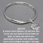 Silver Sister's Bracelet, Sister Charm