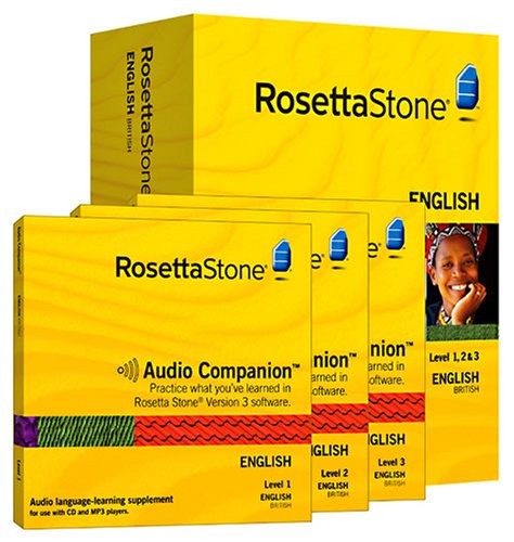 Rosetta Stone Version 3: English (UK) Level 1, 2 3 Set with Audio Companion