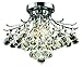 Elegant Lighting 8000F16C/RC Toureg 12-Inch High 3-Light Chandelier, Chrome Finish with Crystal (Clear) Royal Cut RC Crystal