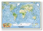 World Physical - Ocean Floor Wall Map (tubed)