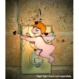 SWITCHABLES SW-106 - CUPID Stained Glass Night Light Cover - Night Light Fixture Sold... by Switchables